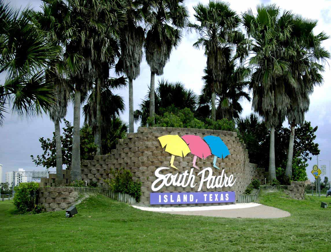 south padre island island sign