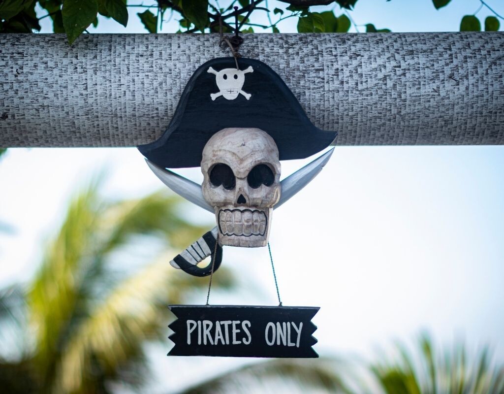 pirate sign in south padre island