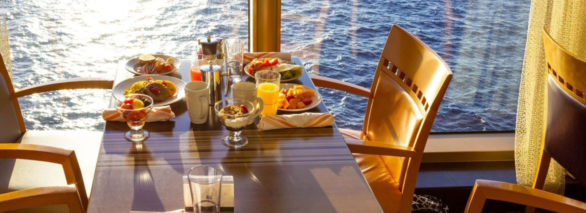 Table set for dinner cruise