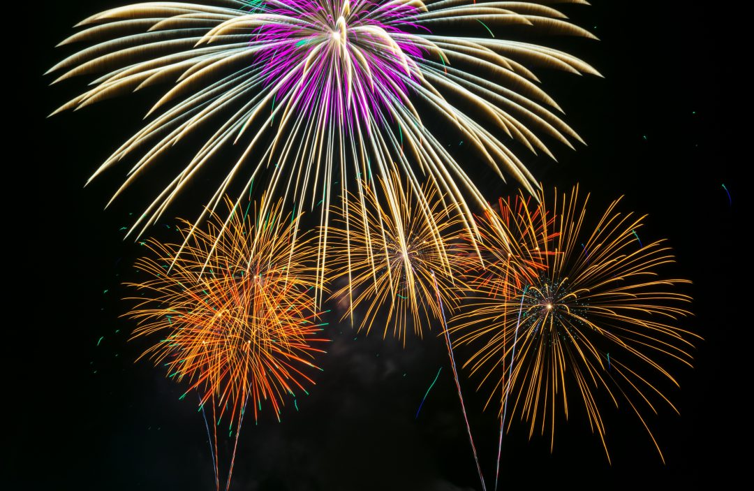 Colorful fireworks up the sky with big and bright display | South Padre Island Vacation Rentals Labor Day Weekend in South Padre Island this Year