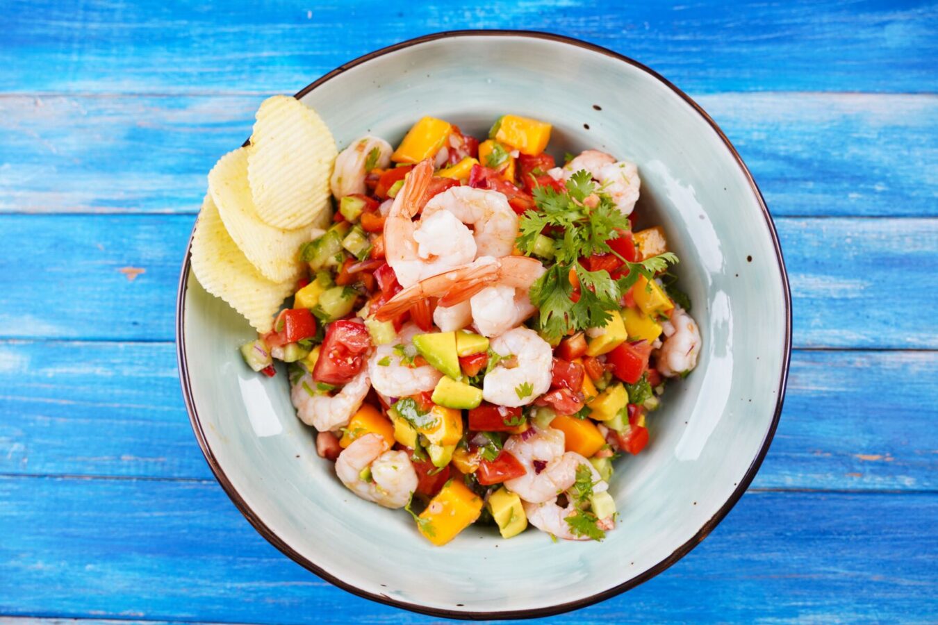 Fresh-gulf-shrimp-ceviche-platter | South Padre Island Vacation Rentals fresh ceviche served on platter