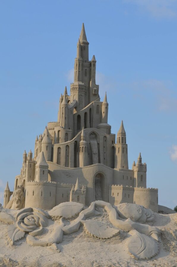 sandcastle on the beach in south padre island