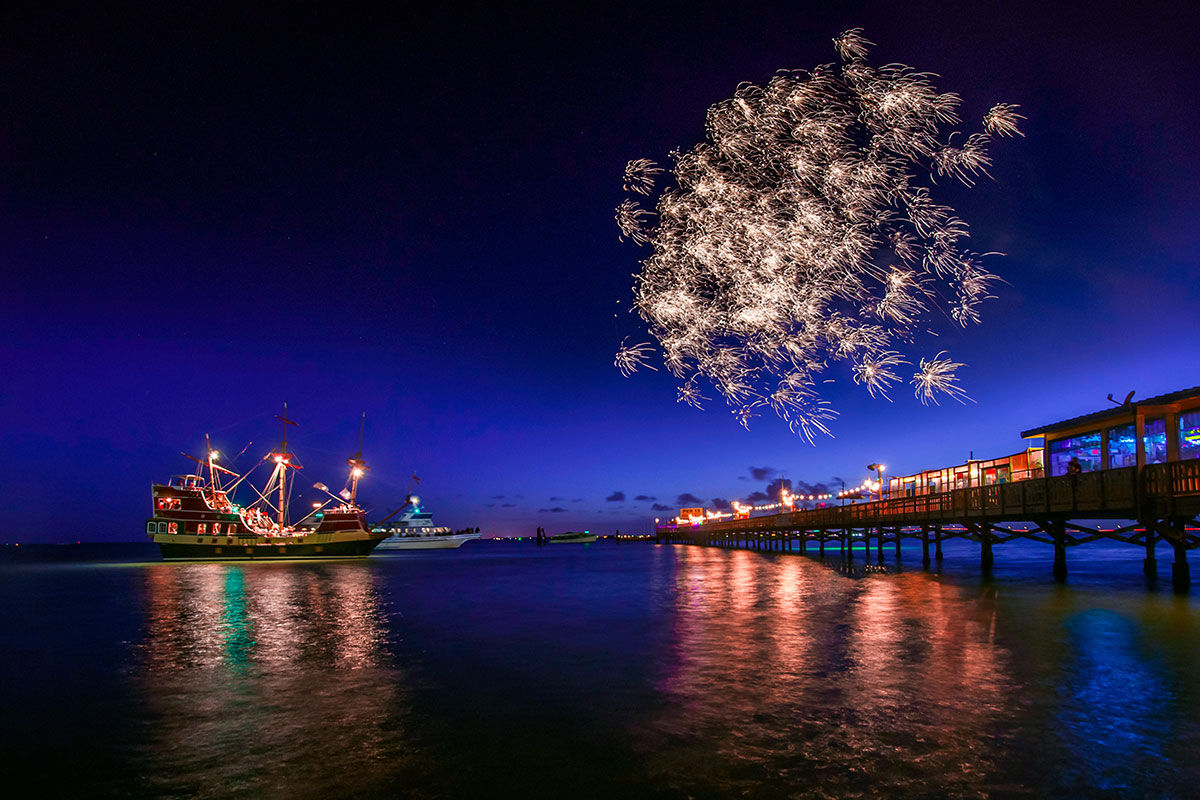 Fireworks over SPI bay