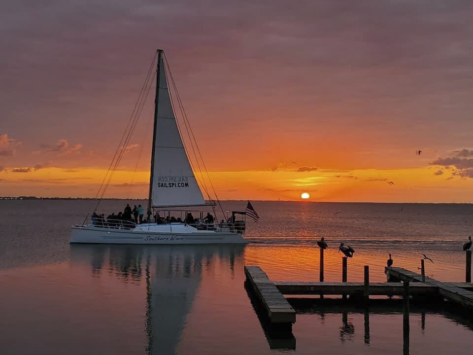 sailboat on the water on SPI
