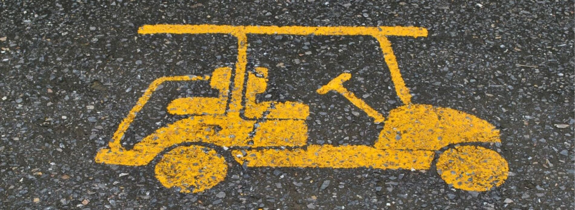 road sign for golf carts